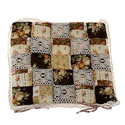 Dakls Sedák Patchwork hnědá, 40 x 40 cm