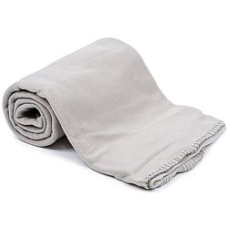 Deka fleece šedá, 130 x 160 cm
