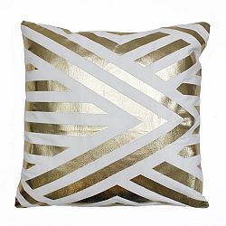 Domarex Polštářek Deco Gold bílá, 45 x 45 cm