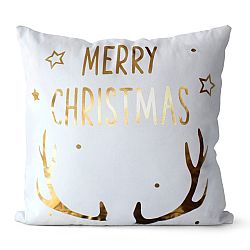 Domarex Polštářek Merry Christmas bílá, 45 x 45 cm