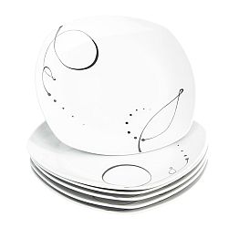 Domestic 6dílná sada mělkých talířů Chanson, 25 cm