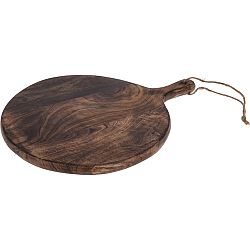Dřevěné krájecí prkénko s úchytem, pr. 40 cm