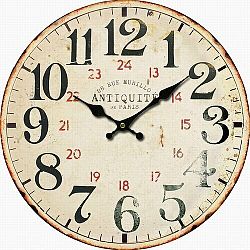 Dřevěné nástěnné hodiny Antiquité, pr. 34 cm