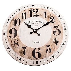 Dřevěné nástěnné hodiny Chef le Normand, pr. 34 cm