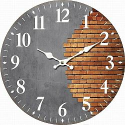Dřevěné nástěnné hodiny Halved wall, pr. 34 cm