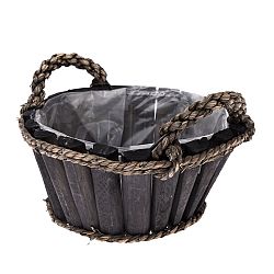 Dřevěný obal na květiny Smoky, pr. 25 cm