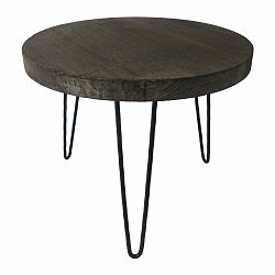 Dřevěný stolek Bally tmavě hnědá, 45 cm