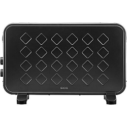 ECG TK 2030 T black konvektor, černá