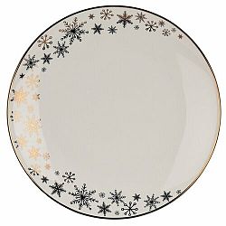 EH Porcelánový mělký talíř Snowflakes, 27 cm