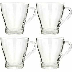 EH Sada skleněných hrnků Clear 300 ml, 4 ks