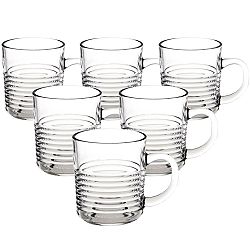 Florina Sada skleněných hrnků Strip, 250 ml, 6 ks, 