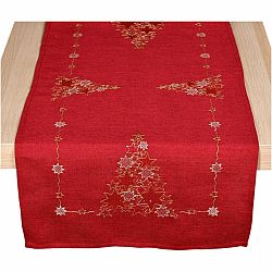 Forbyt Vánoční běhoun Stromek červená, 40 x 90 cm