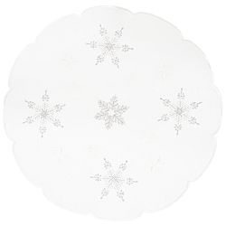 Forbyt Vánoční ubrus Hvězdičky bílá, pr. 35 cm