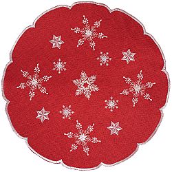 Forbyt Vánoční ubrus Hvězdičky červená, pr. 35 cm