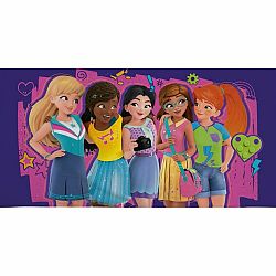 Halantex Osuška Lego Friends fialová, 70 x 140 cm