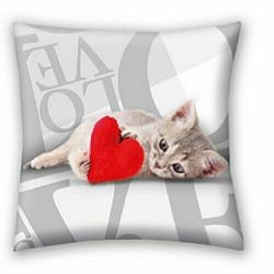 Halantex Polštářek Love Cat, 40 x 40 cm