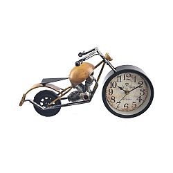 InDecor Stolní kovové hodiny Motocykl, 20 x 17