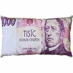 JAHU Polštářek Bankovka 1000 Kč, 35 x 60 cm