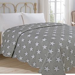 Jahu Přehoz  na postel Stars šedá, 220 x 240 cm
