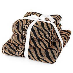 Jahu Sada ručníků a osušky Zebra hnědá