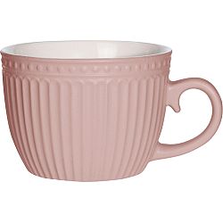 Kameninový hrnek Cappuccino, 460 ml, růžová