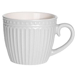 Kameninový hrnek Relief, 250 ml, sv. šedá