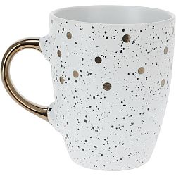 Kameninový hrnek se zlatými puntíky, 320 ml