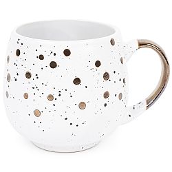 Kameninový hrnek se zlatými puntíky, 400 ml