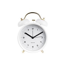 Karlsson  5711WH Designový budík pr. 14 cm 