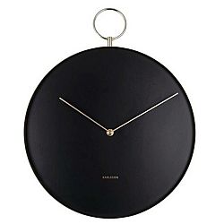 Karlsson 5765BK designové nástěnné hodiny, pr. 34 cm