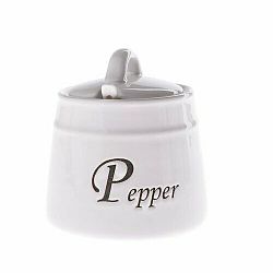 Keramická dóza na pepř Pepper se lžičkou, 430 ml