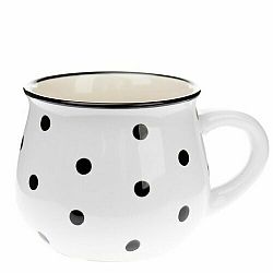 Keramický hrnek Dots 230 ml, bílá, 