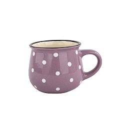 Keramický hrnek Dots 230 ml, fialová