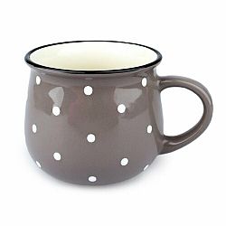 Keramický hrnek Dots 770 ml, hnědá