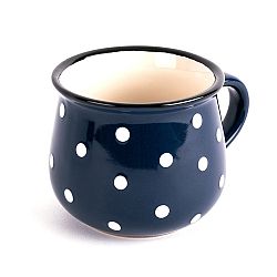 Keramický hrnek Dots 770 ml, modrá