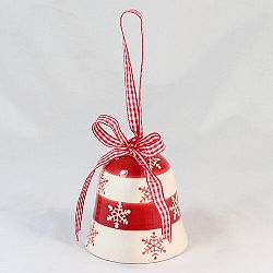 Keramický zvoneček 8 x 8,5 cm, červená