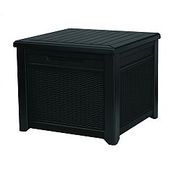 Keter Zahradní úložný box Cube Rattan šedá, 208 l