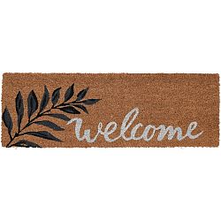 Kokosová rohožka Welcome listy, 25 x 75 cm