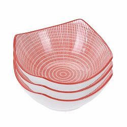 Koopman 3dílná sada porcelánových misek, červená