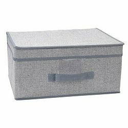 Koopman Úložný box s víkem 39 x 29 x 19 cm, šedá
