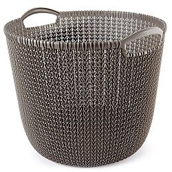 Koš kulatý KNIT L 30L hnědá 03673-X59