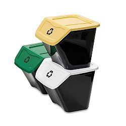 Koš na tříděný odpad Ecobin 30 l, 3 ks