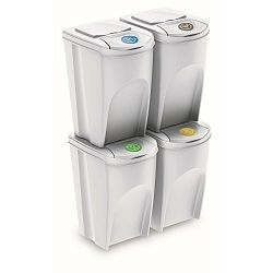 Koš na tříděný odpad Sortibox 35 l, 4 ks, bílá