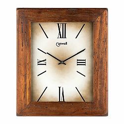 Lowell 03500C Designové nástěnné hodiny 39 x 33 cm