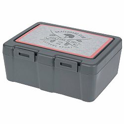 Lunch box s příborem, 13,5 x 18 x 7,5 cm, šedá 