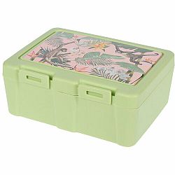Lunch box s příborem, 13,5 x 18 x 7,5 cm, zelená