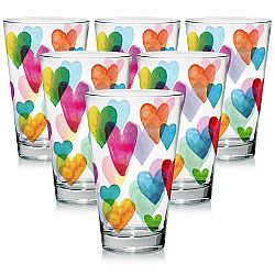 Mäser Sada sklenic Love Rainbow 310 ml, 6 ks