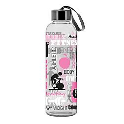 Mäser Skleněná láhev Gym Rosa, 0,5 l, růžová