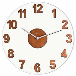 Nextime Woody Brown 2974br nástěnné hodiny