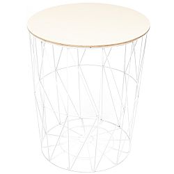 Odkládací stolek Lucan bílá, 57 cm